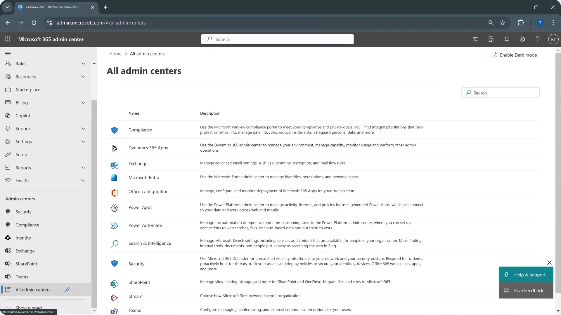 Microsoft 365 Admin Center zur zentralen Benutzer- und Lizenzverwaltung Benutzeroberfläche des Microsoft 365 Admin Centers zur Verwaltung von Nutzern, Lizenzen, Diensten und Sicherheitseinstellungen in Unternehmen