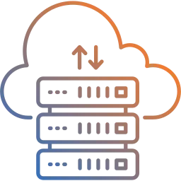 Symbolisches Icon für Cloud Services mit Fokus auf die Integration hybrider Cloud-Ressourcen zur flexiblen Erweiterung bestehender IT-Infrastruktur und Absicherung von Cloud-Anwendungen