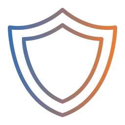 Schild-Icon als Symbol für ganzheitliche IT-Sicherheitslösungen im Rahmen von Managed Services zur Bedrohungserkennung und Systemabsicherung