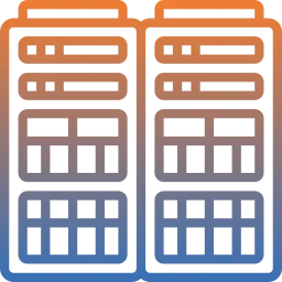 Symbolisches Icon für Storage und Rechenzentrum mit Fokus auf hochverfügbare, sichere und kosteneffiziente Datenspeicherung als Teil einer modernen IT-Infrastruktur