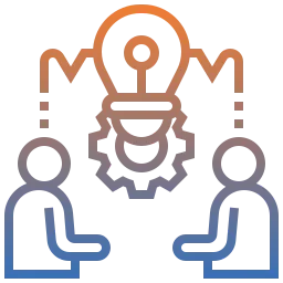 Symbolisches Icon für IT-Beratung mit Fokus auf systematische Analyse bestehender IT-Strukturen, Prozessoptimierung und Entwicklung maßgeschneiderter IT-Strategien für Unternehmen