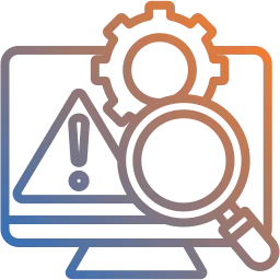 Symbolisches Icon für IT-Risikoanalyse mit Fokus auf die Erkennung von Schwachstellen, präventive Sicherheitsmaßnahmen und strukturierte Risikobewertung nach BSI CyberRisikoCheck