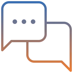 Kommunikation Symbolisches Icon für Kommunikation