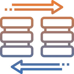  Symbolisches Icon für Live-Migration mit Fokus auf nahtlose Verschiebung virtueller Maschinen zwischen Servern zur Vermeidung von Ausfallzeiten bei Wartung und Updates