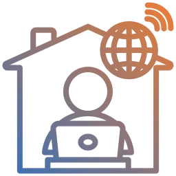 Mobilität und ortsunabhängiges Arbeiten Symbolisches Icon für Mobilität und ortsunabhängiges Arbeiten - Modern Workplace