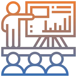 Symbolisches Icon für IT-Schulungen mit Fokus auf Mitarbeiterschulung zu Software-Nutzung, IT-Sicherheit und systematischem Kompetenzaufbau im Unternehmen