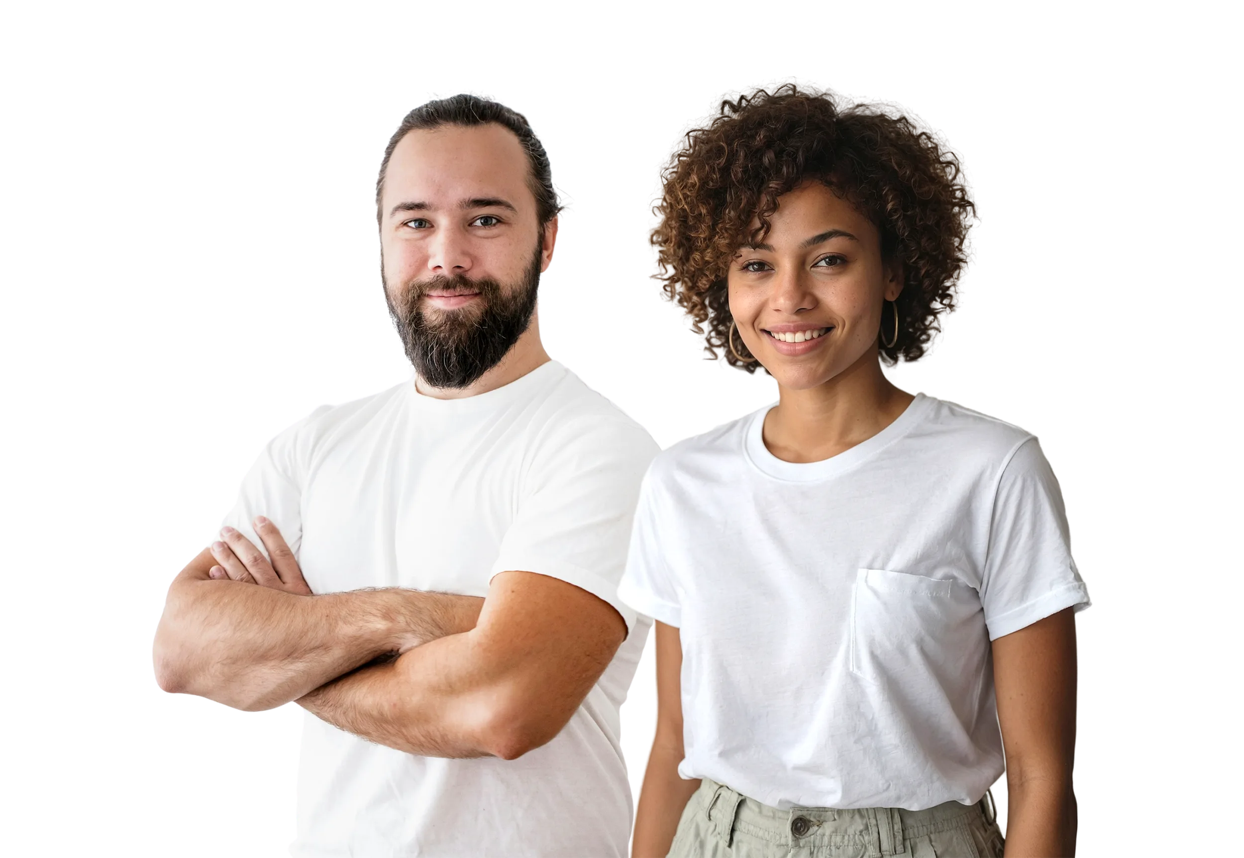 Zwei junge IT-Experten stehen für Innovationsgeist und technisches Know-how im Unternehmen